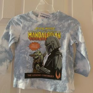 NWT Old Navy tye dye Baby Yoda long sleeve shirt 3t
